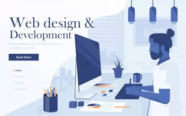 Modern landing web design development in Phnom Penh, Cambodia