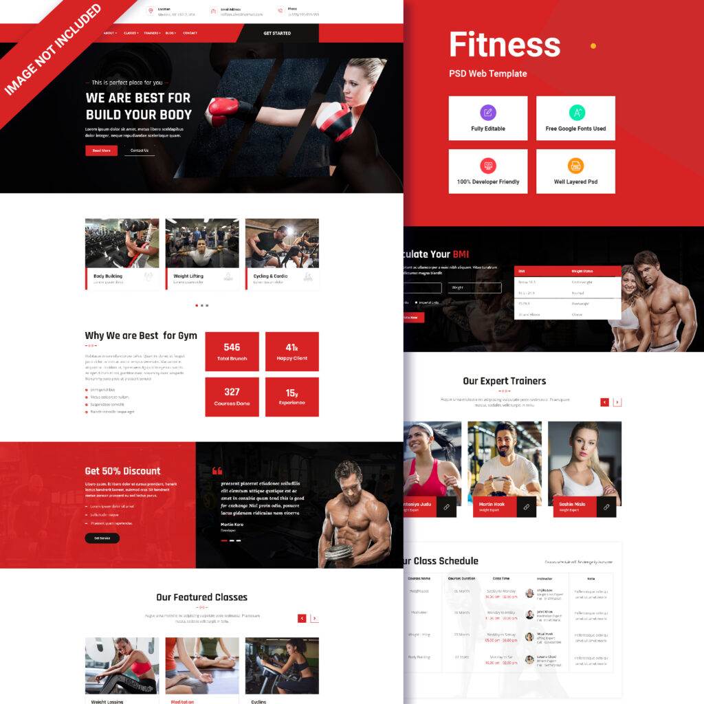 Gym-Fitness Website Design Template